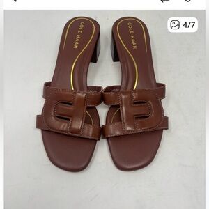 Cole Haan Women's Tan Slide Sandals